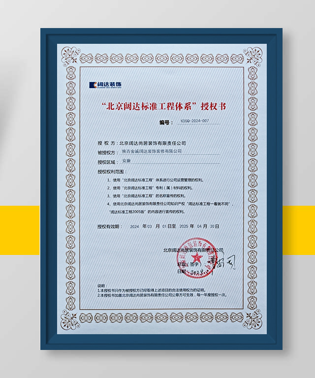 阔达授权证书