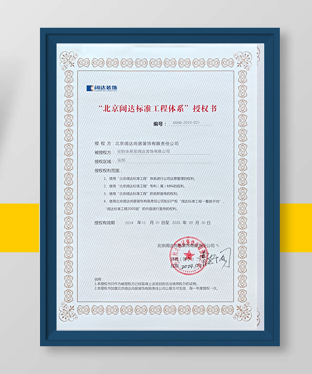 阔达授权证书