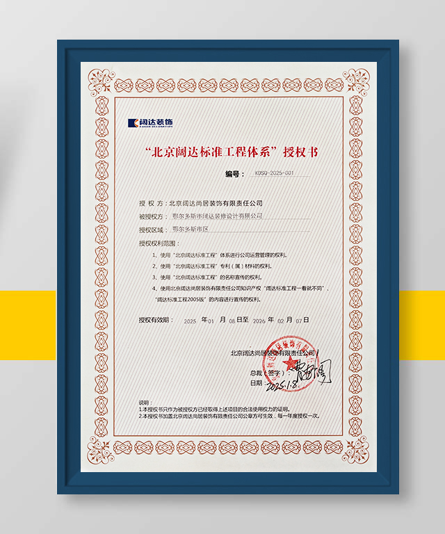 阔达授权证书