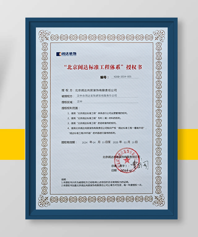 阔达授权证书
