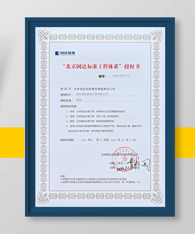 阔达授权证书
