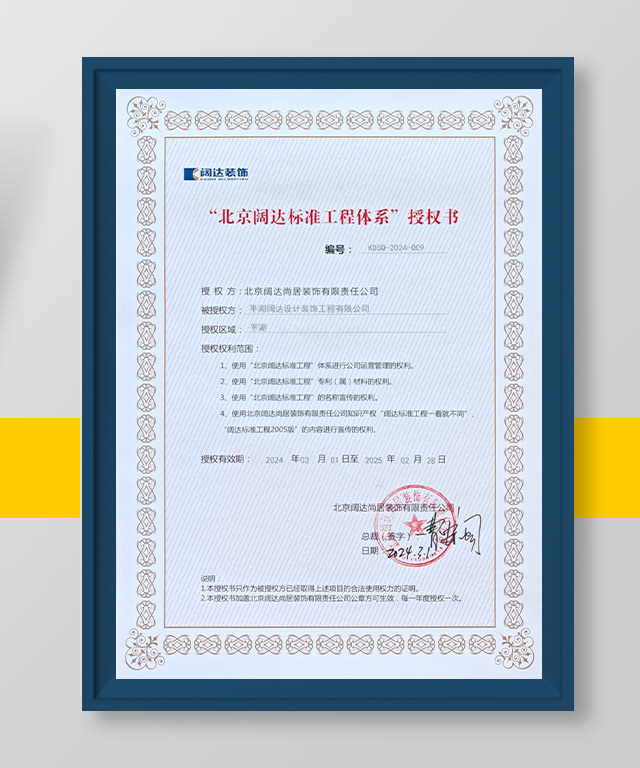 阔达授权证书