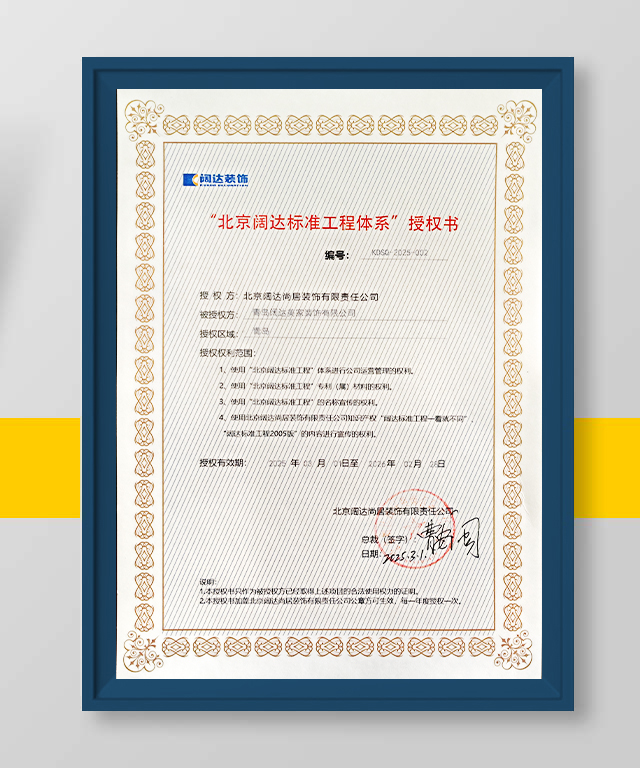阔达授权证书