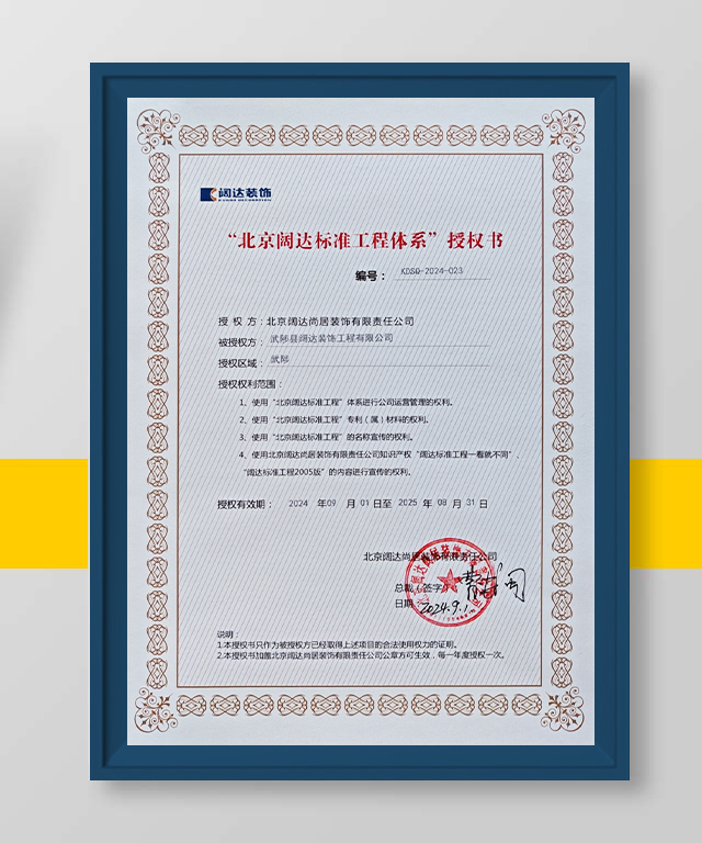 阔达授权证书