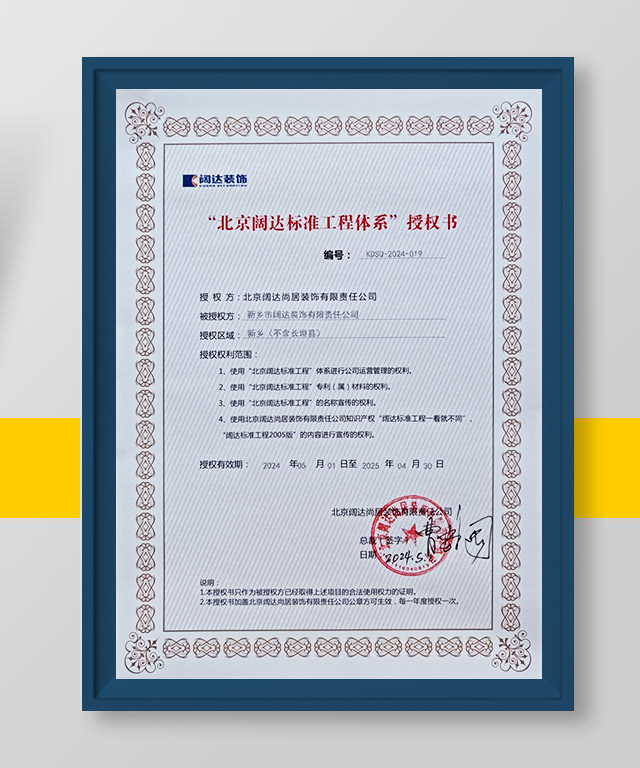 阔达授权证书