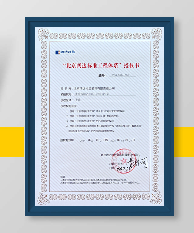 阔达授权证书